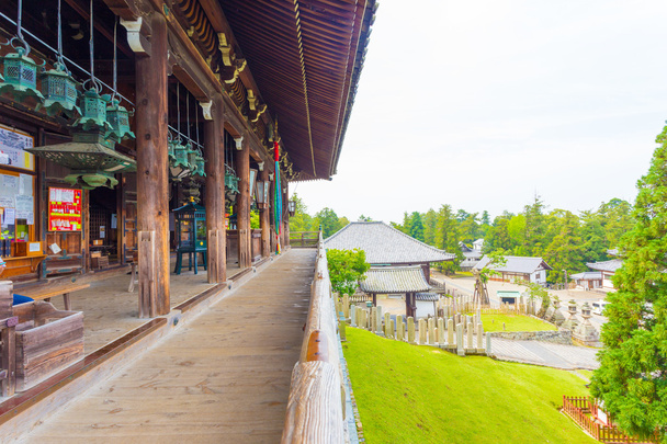 Przedni pokład drewniany Nigatsu robią Salę Todai-ji kompleks - Zdjęcie, obraz