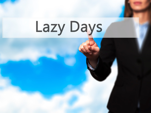 Lazy Days - натискання кнопки комерційної жінки на сенсорному екрані i
 - Фото, зображення
