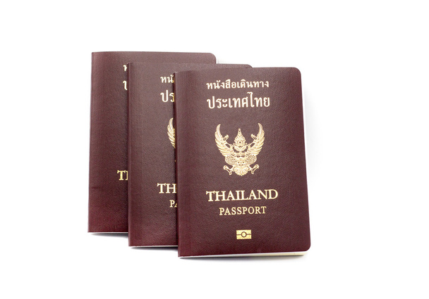 Thailand passport book on white - Photo, Image