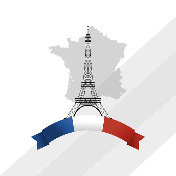 Ikona designu z Francji, ilustracji wektorowych - Wektor, obraz