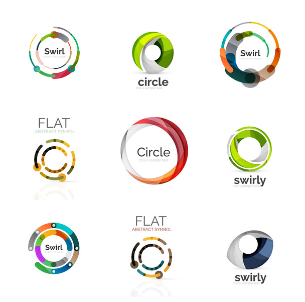Набір різних логотипів кола
 - Вектор, зображення