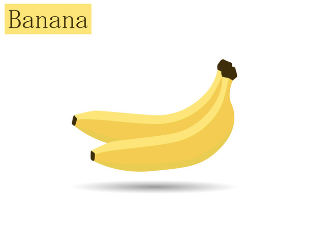 Banana isolated on white background. Vector. - Vetor, Imagem