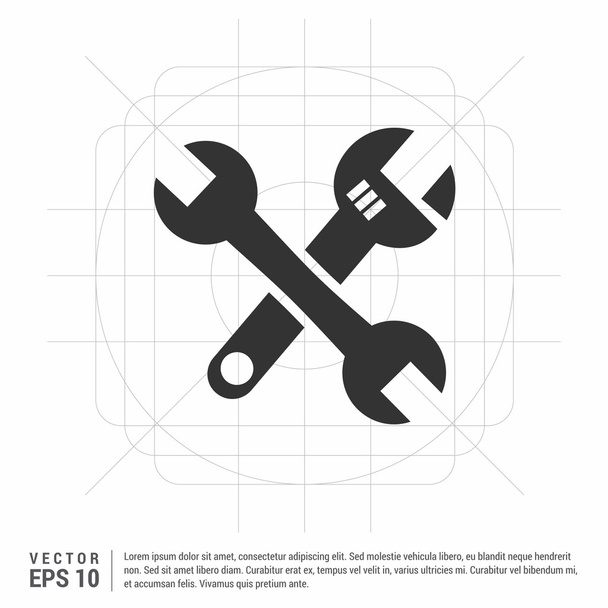 crossed wrench tools icon - Vettoriali, immagini