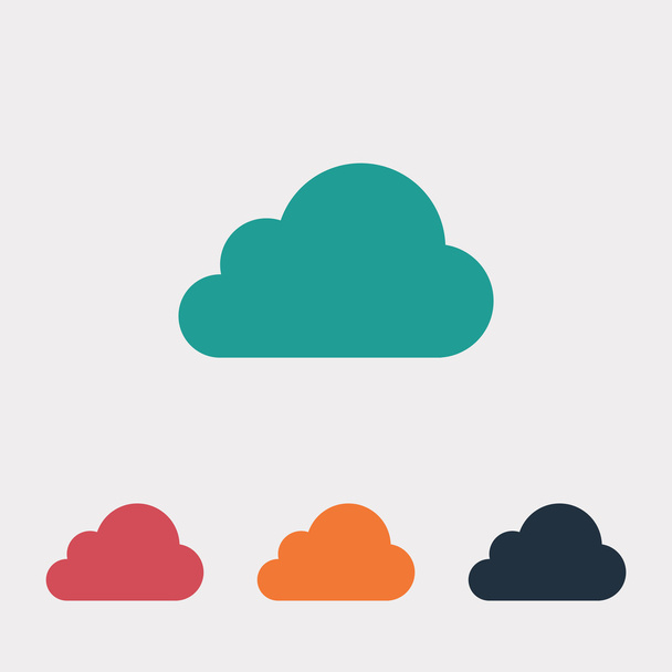 Cloud flat design icon - Vektor, obrázek
