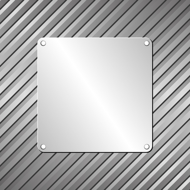 metal plaque  with copy space - Vector, imagen