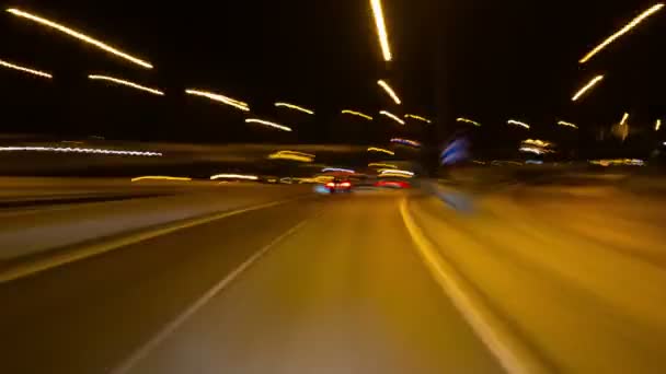 nacht drijvende stedelijke stad weg  - Video