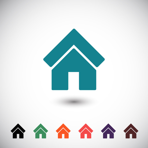 House flat design icon  - Vector, afbeelding