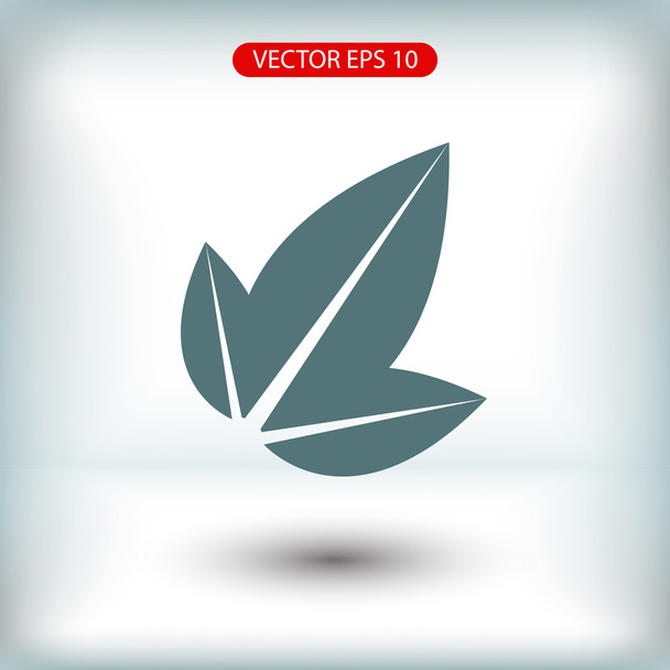 Leaves flat design icon - Vektor, obrázek
