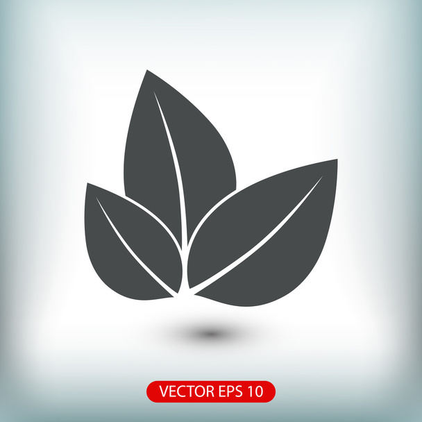 Піктограма плоского дизайну листя
 - Вектор, зображення