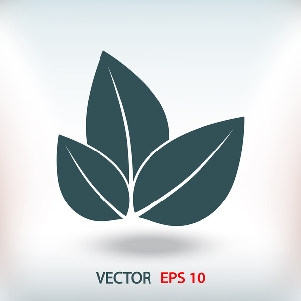 Leaves flat design icon - Vektör, Görsel