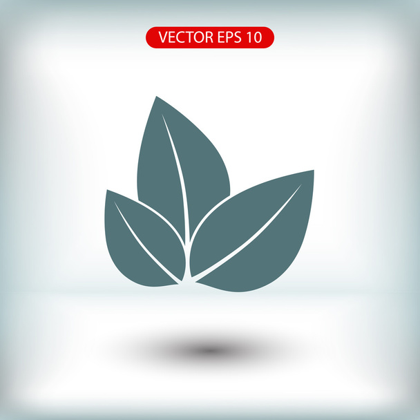 Leaves flat design icon - Vecteur, image