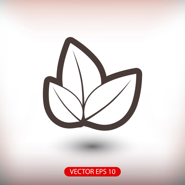 Leaves flat design icon - Vecteur, image