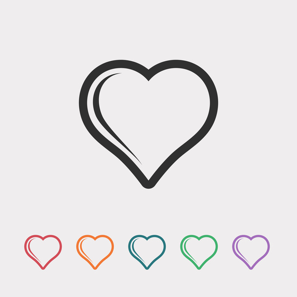 Heart Flat design Icon - Vektori, kuva