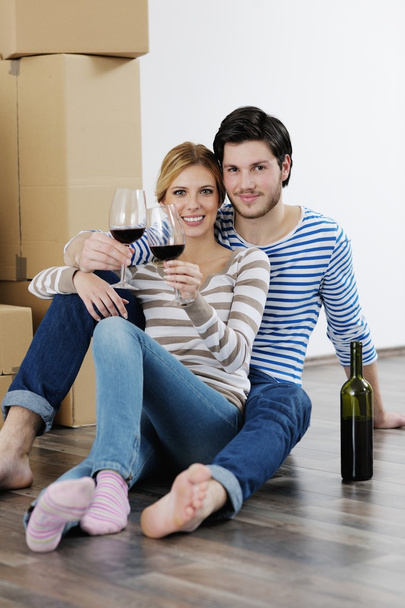 Young couple moving in new house - Photo, image