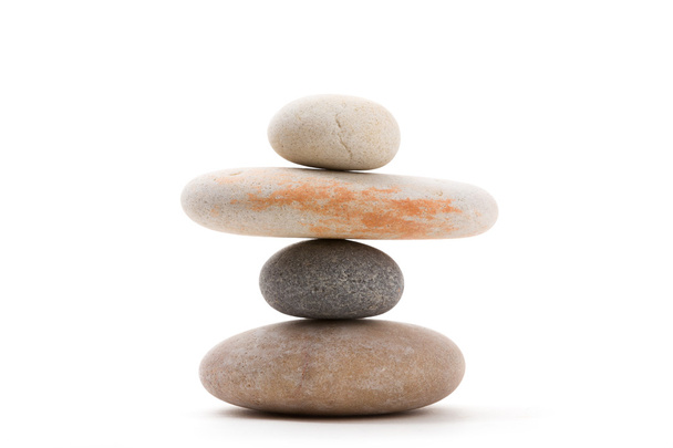 Zen-Steine isoliert balancieren - Foto, Bild