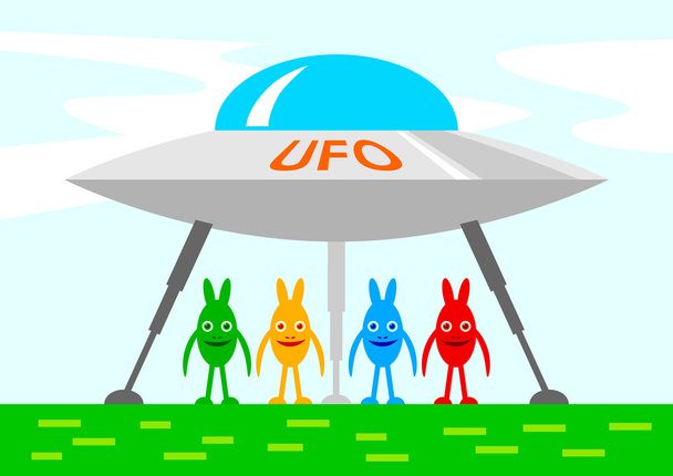 Cuatro extraterrestres
 - Vector, imagen