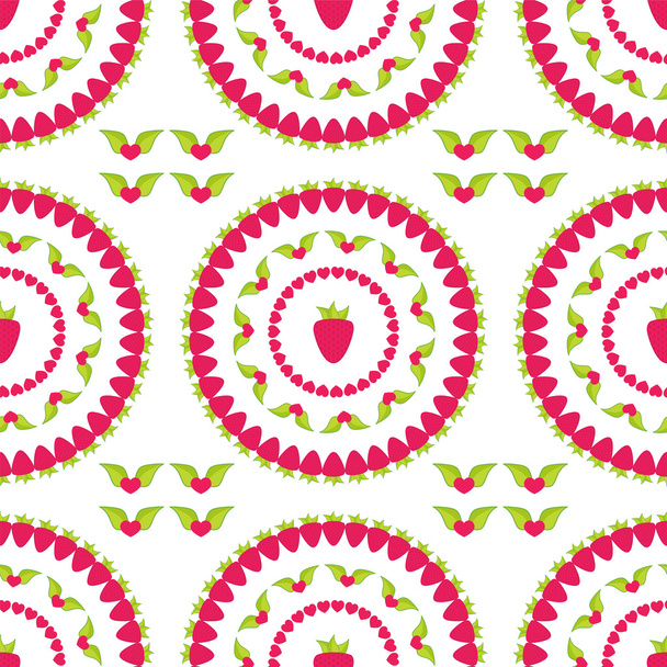 Seamless vector pattern. Abstract nature floral style. Boho, ethnic ornament. Flat element for design. Wallpaper, background, texture, textile. Round, circle, plate shape - Vector, afbeelding