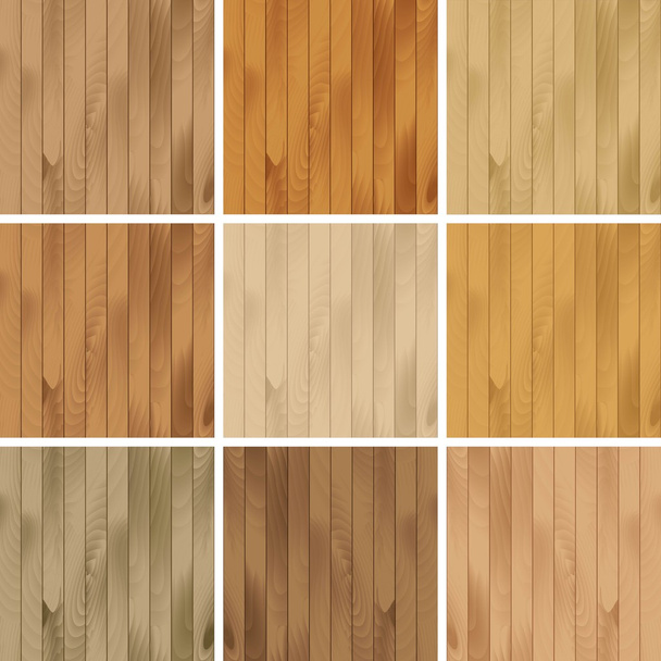 Vector Set of Wooden Seamless Textures Patterns Backgrounds - Vector, Image