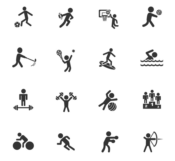 Conjunto de ícones esporte
 - Vetor, Imagem