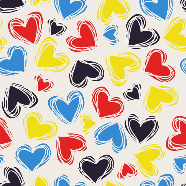 Hearts seamless pattern. Vector illustration - Wektor, obraz