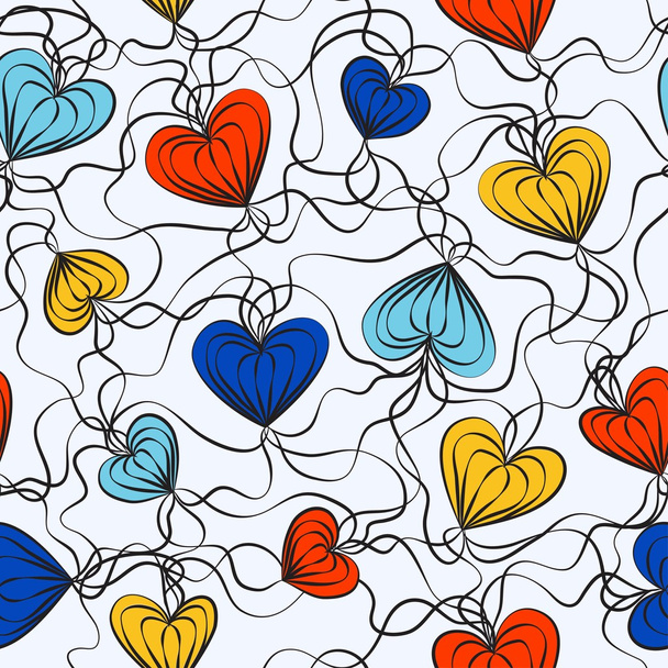 Hearts seamless pattern. Vector illustration - Vektor, obrázek