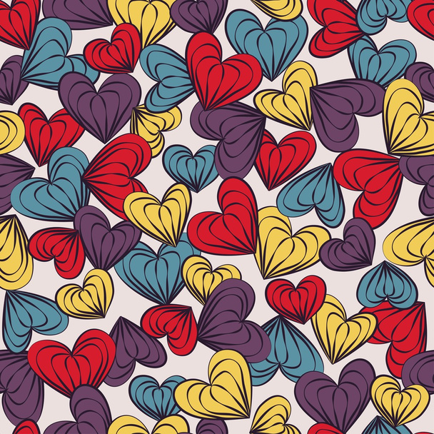 Hearts seamless pattern. Vector illustration - Vecteur, image