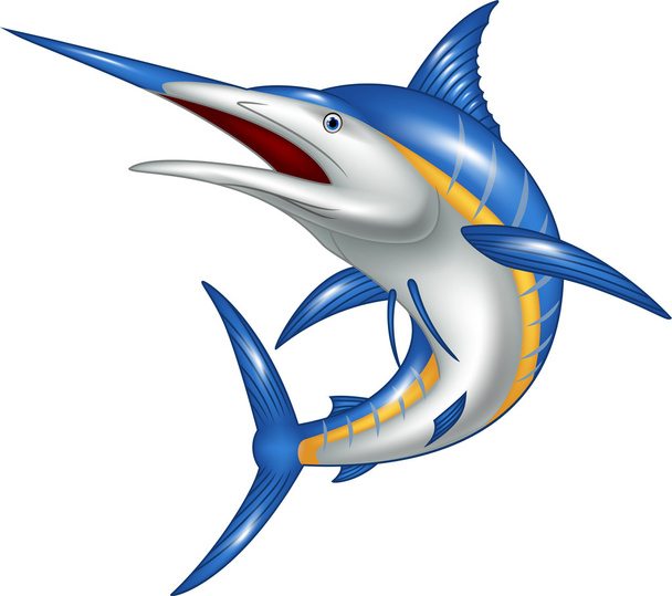 Marlin peces de dibujos animados
 - Vector, Imagen
