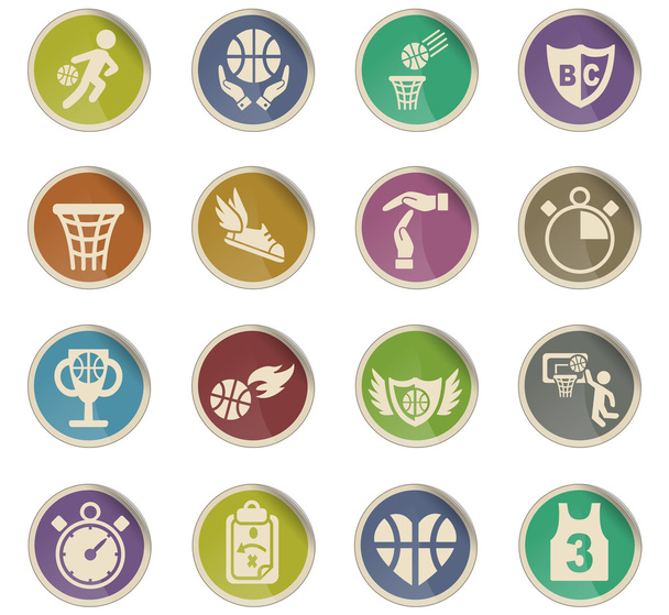 Kosárlabda ikon készlet - Vektor, kép