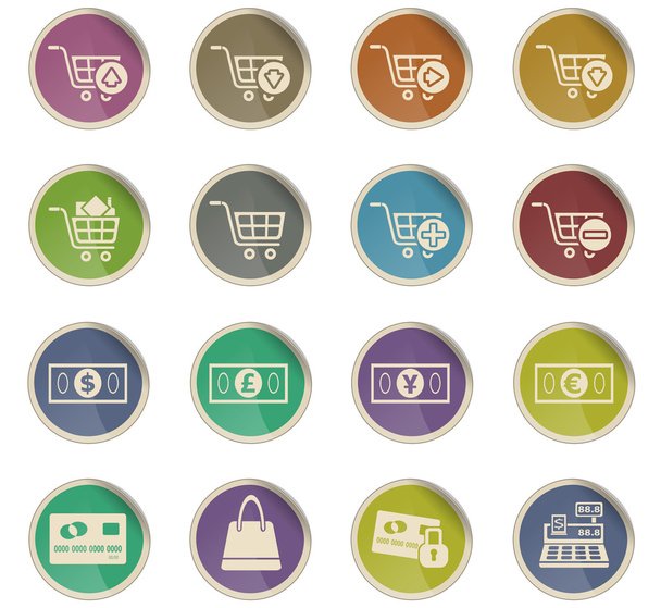 marketing en e-commerce pictogramserie - Vector, afbeelding