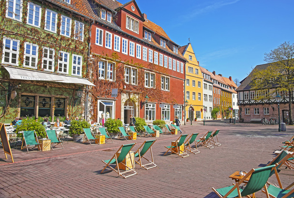 Street view of Ballhofplatz in Hanover in Germany - Photo, Image