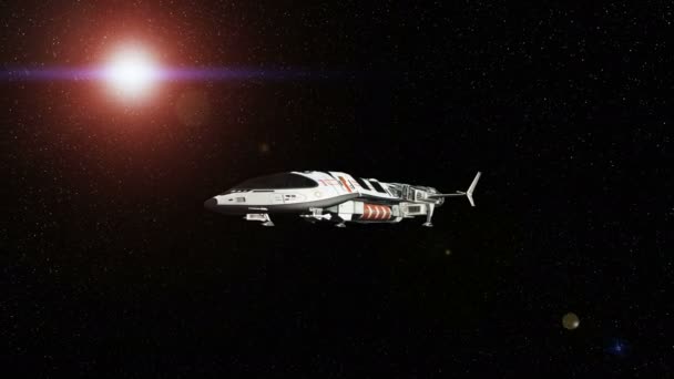 3D-cg-Darstellung eines Raumschiffs - Filmmaterial, Video