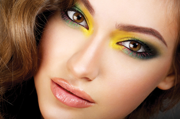 beautiful girl with bright makeup  - 写真・画像