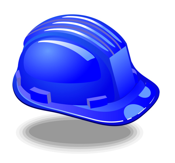 blauwe helm architect - Foto, afbeelding