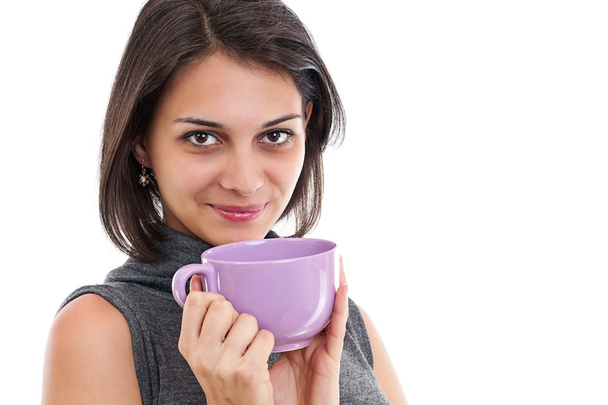 Woman and cup - Foto, imagen