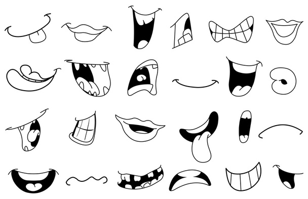 Vázolt képregény szájukat - Vektor, kép
