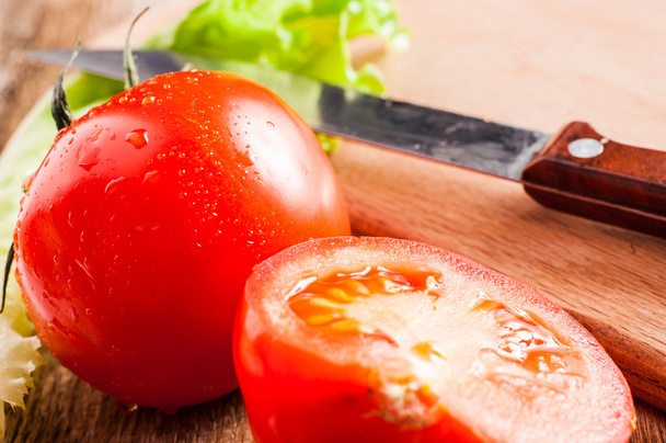  cutting tomato, very fresh vegetables. - Foto, Imagem