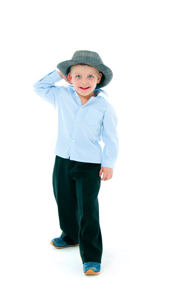 Boy in a hat - Фото, изображение
