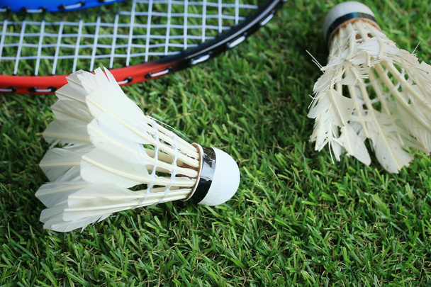 Navettes avec raquette de badminton
 - Photo, image