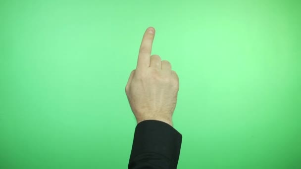 緑の背景の手のジェスチャー - 映像、動画