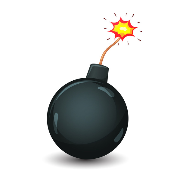 Vector bomb isolated on a white background - ベクター画像
