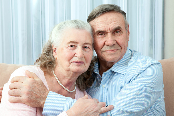 Affectionate elderly couple   - Valokuva, kuva