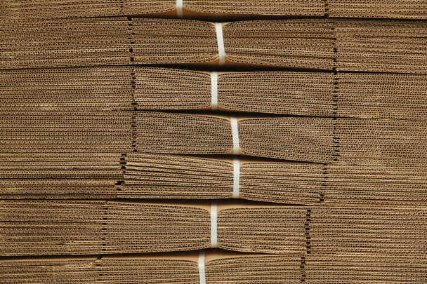 Cardboard pile on corrugated cardboard texture - Foto, Imagem