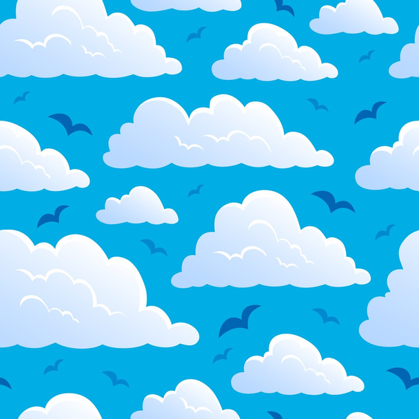Бесшовный фон с облаками 7
 - Вектор,изображение