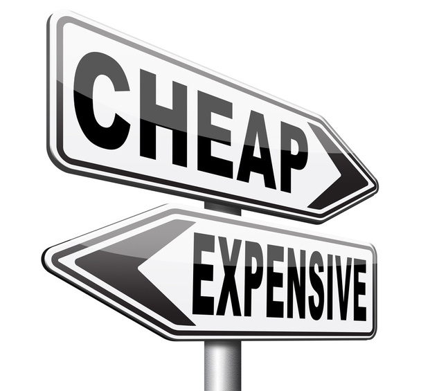 olcsó vs drága - Fotó, kép