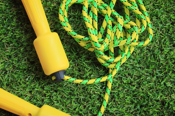 jump rope on lawn - Фото, зображення