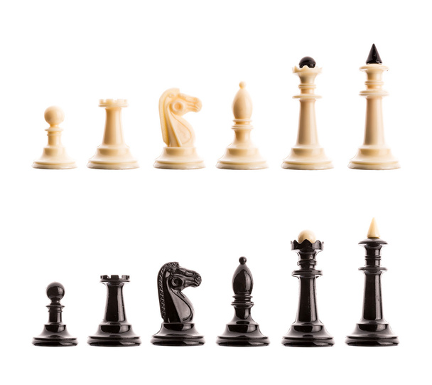 分離されたチェスの数字のセット - 写真・画像