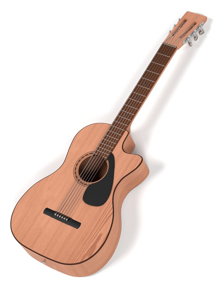 3D-weergave van akoestische gitaar - Foto, afbeelding