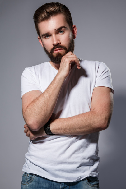  handsome man with a beard - Фото, зображення