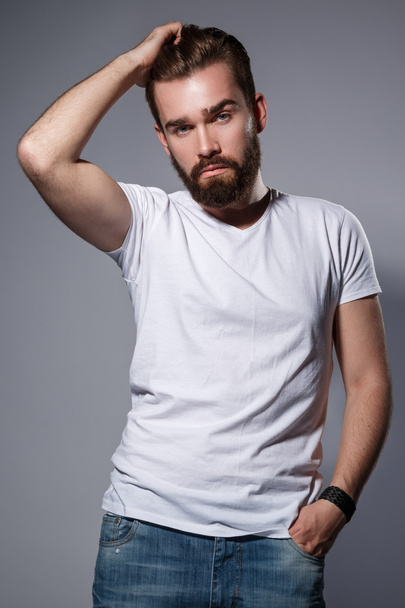  handsome man with a beard - Фото, изображение