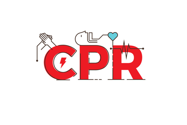 Ilustração de design de palavra CPR
 - Vetor, Imagem